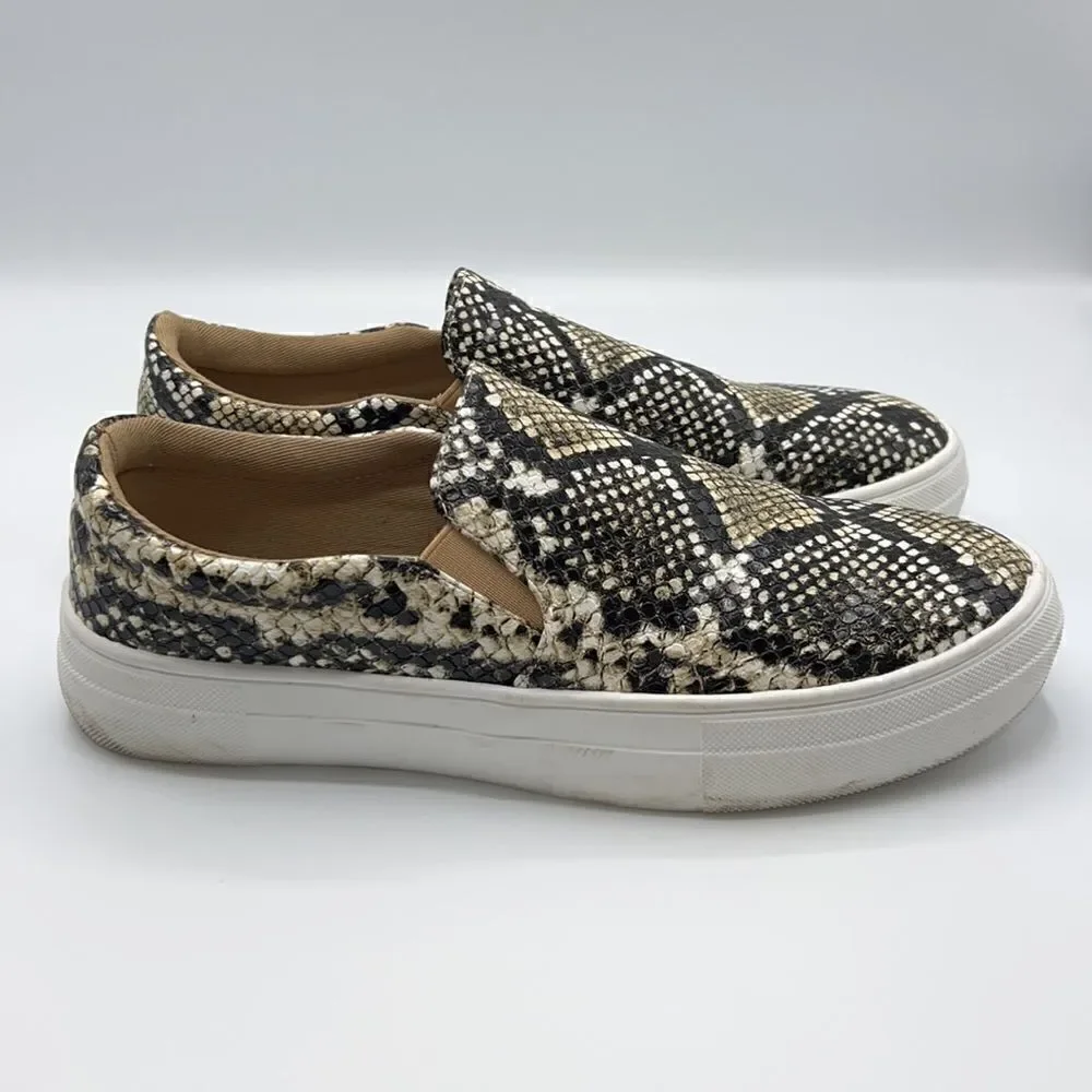 COCONUTS BY MATISSE Natural Snake Gradient Textured Harry Slip-On Sneakers-8.5M